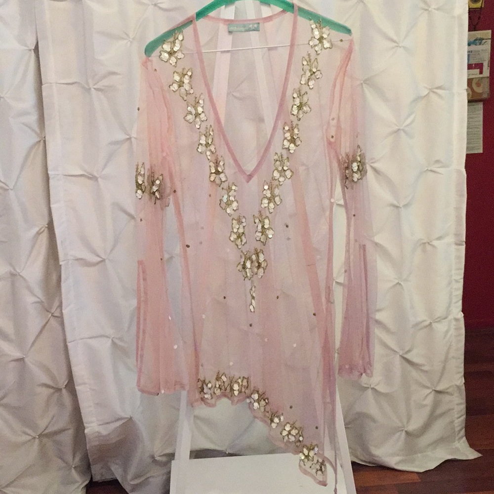 Letarte handmade, beaded, sequins Asymmetrical.